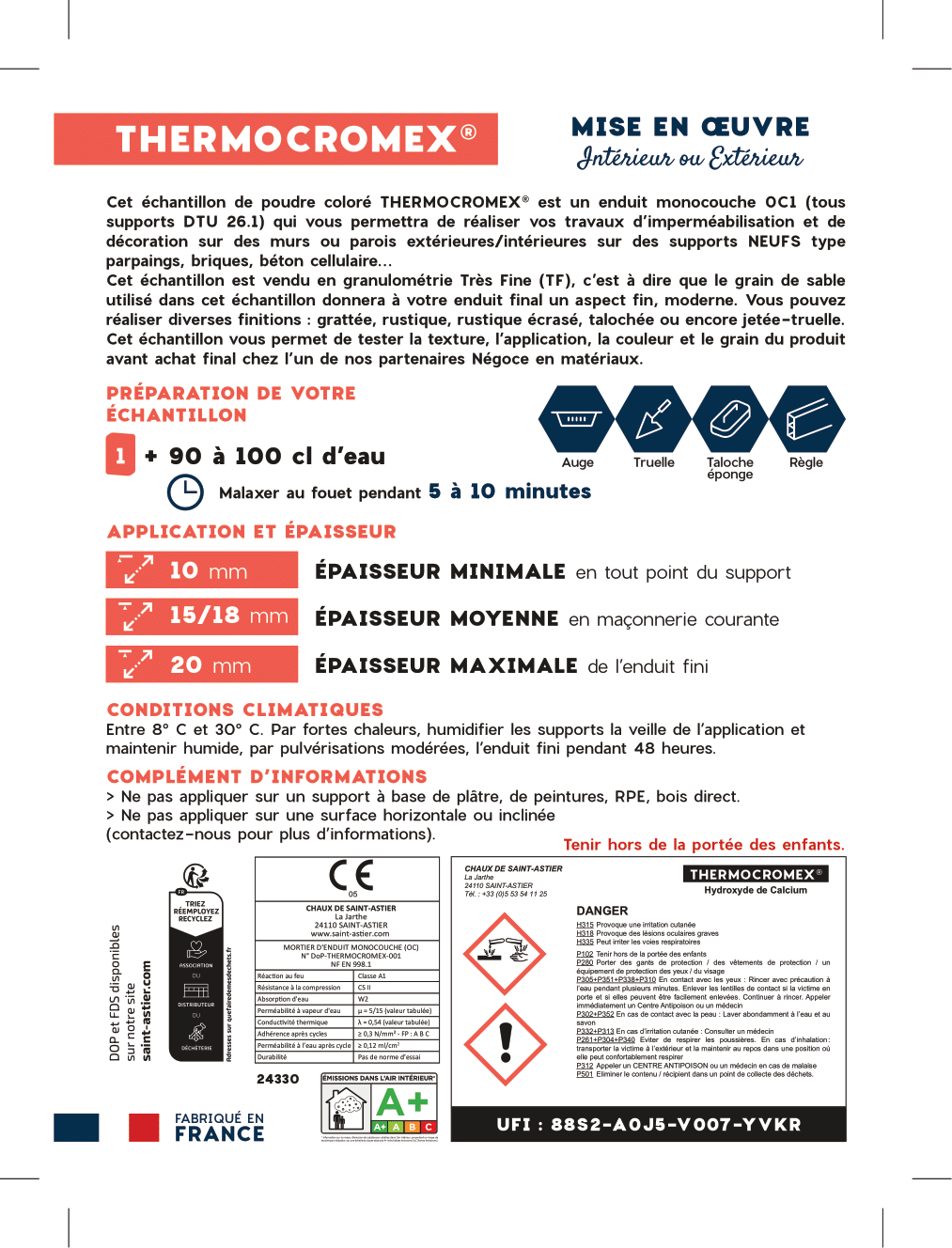 THERMOCROMEX® - Monocouche coloré