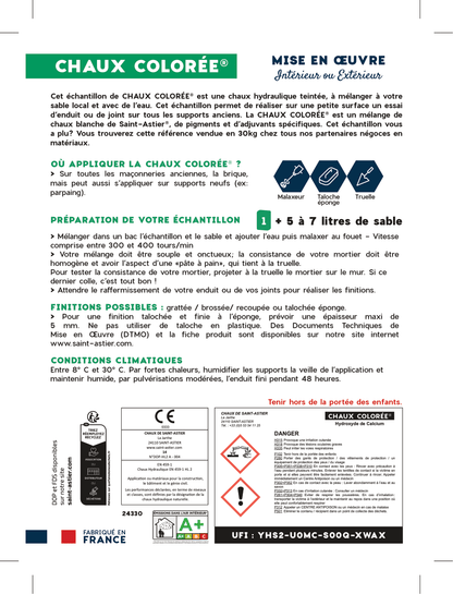 CHAUX COLORÉE® - Chaux pour enduit et joint