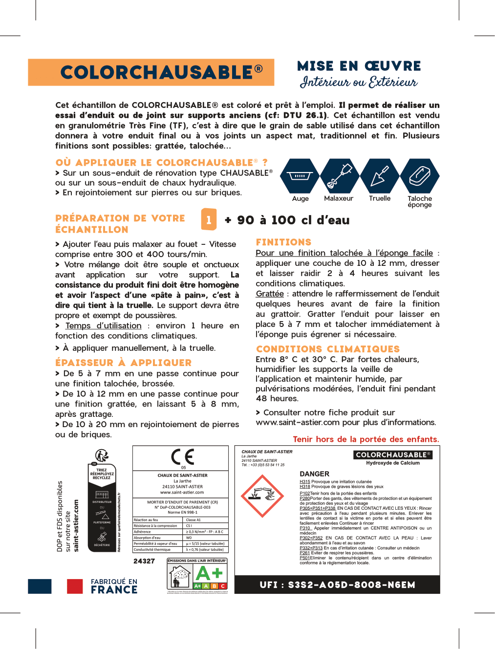 COLORCHAUSABLE® - Mortier coloré